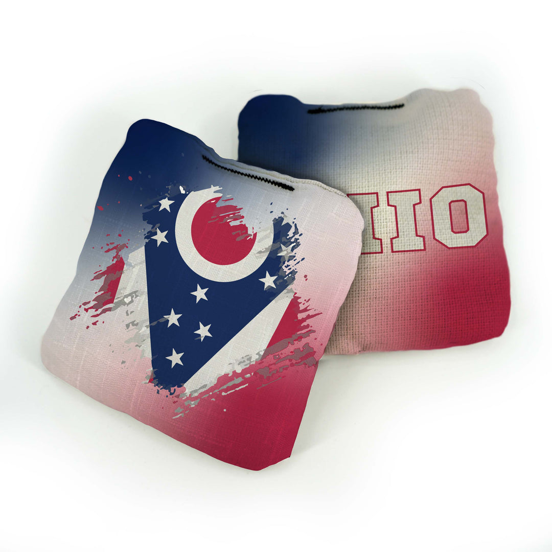 Slick Woody’s Cornhole Bags Ohio State Flag Pro Cornhole Bags