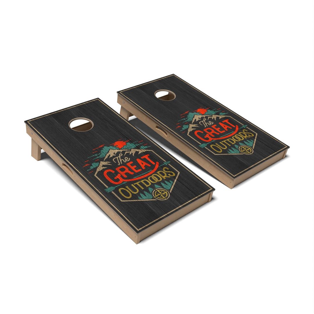 Slick Woody's Cornhole Co. Cornhole Board Adventure Awaits Vintage Cornhole Boards - Professional Signature