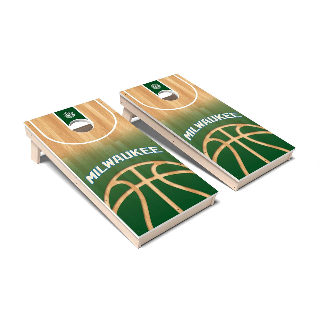 Slick Woody's Cornhole Co. Cornhole Board Basketball Milwaukee Cornhole Boards - All Weather