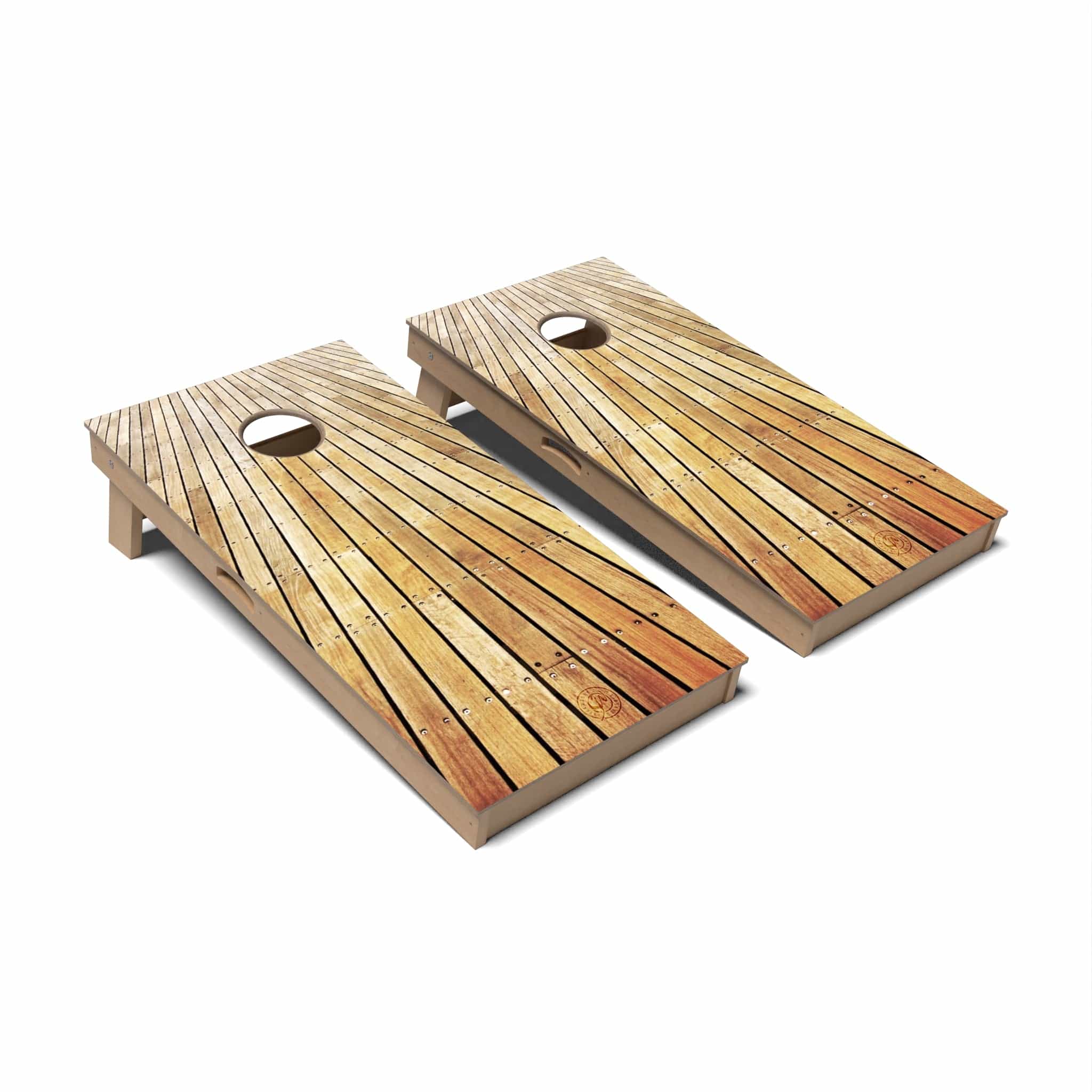 Rustic Wood Cornhole Boards - Professional Signature