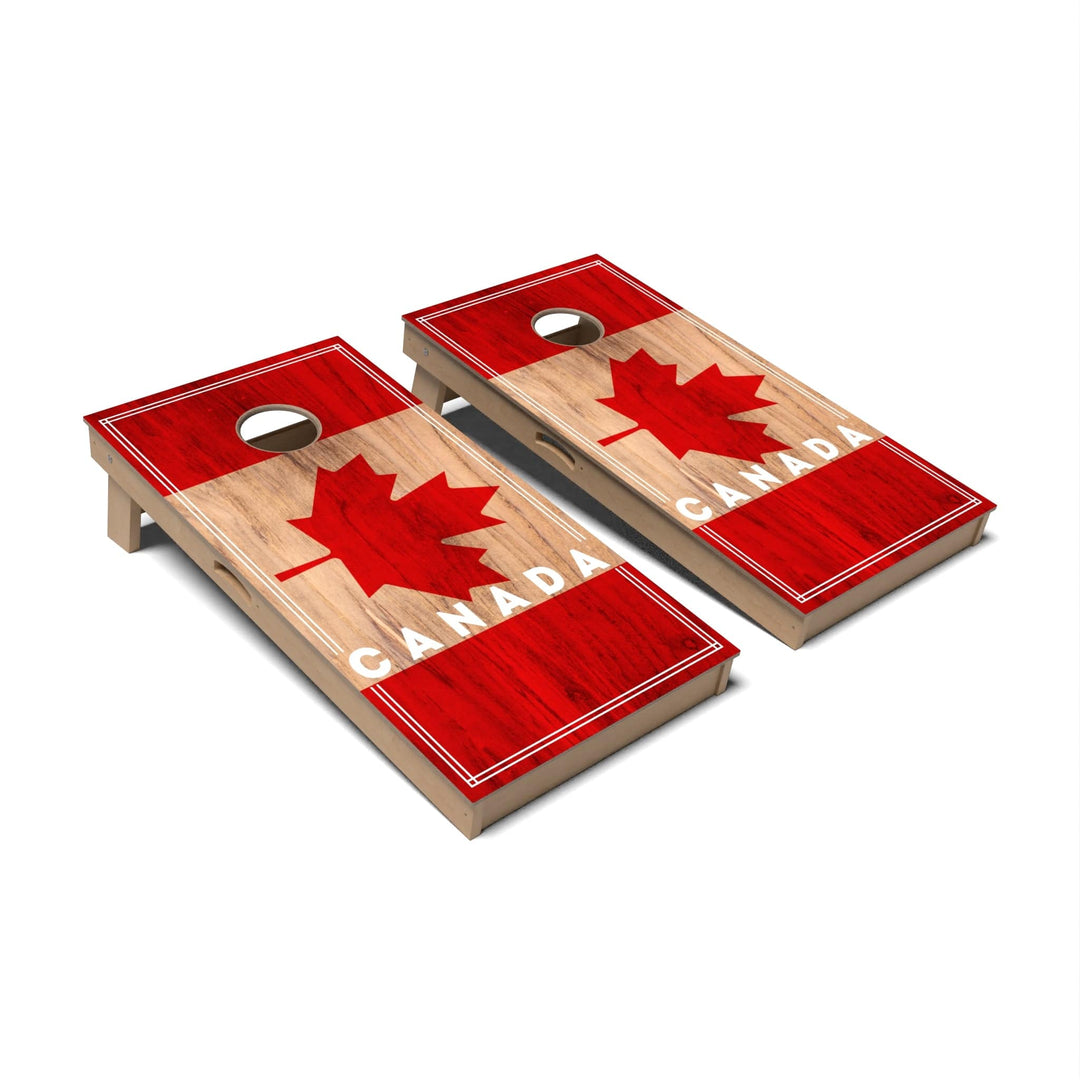 Slick Woody's Cornhole Co. Cornhole Board Canada International Flag 2.0 Cornhole Boards - Professional Signature