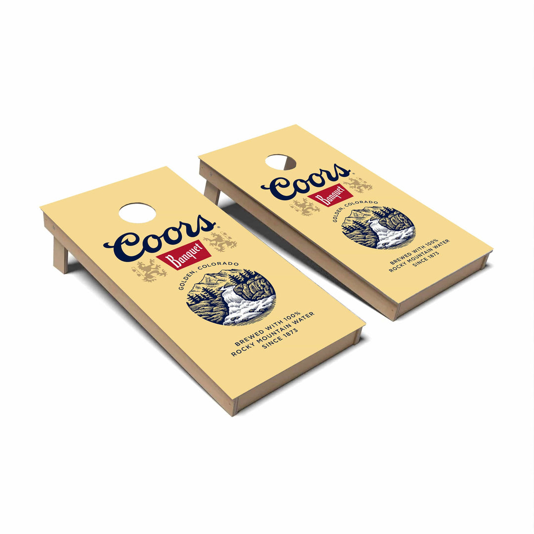 Slick Woody's Cornhole Co. Cornhole Board Coors Banquet Beer Brands Cornhole Boards - Backyard