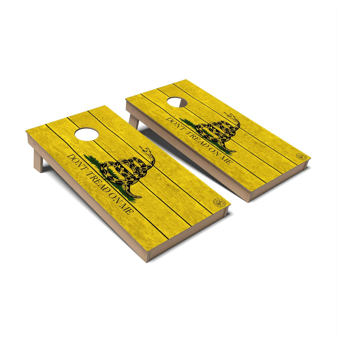 Slick Woody's Cornhole Co. Cornhole Board Don't Tread on Me Patriotic Cornhole Boards - Backyard