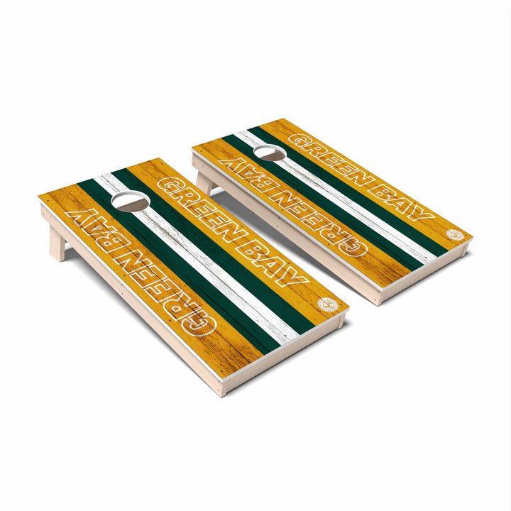 Slick Woody's Cornhole Co. Cornhole Board Green Bay Football Wisconsin Cornhole Boards - All Weather