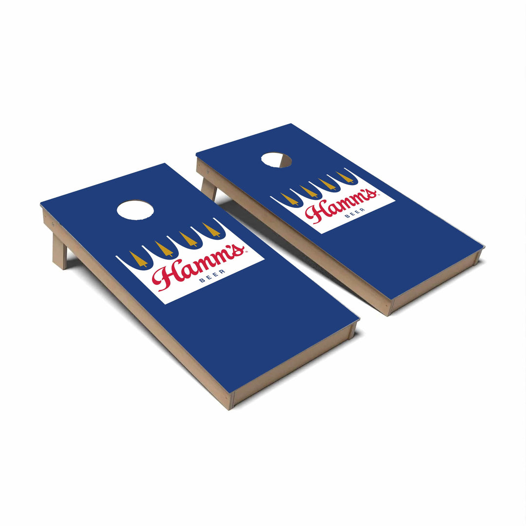 Slick Woody's Cornhole Co. Cornhole Board Hamms Beer Brands Cornhole Boards - Backyard