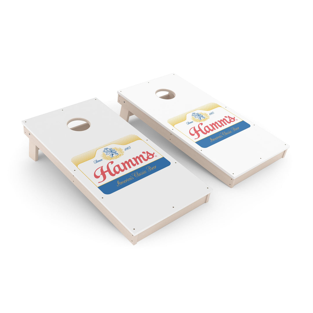 Slick Woody's Cornhole Co. Cornhole Board Hamms Premium Beer Brands Cornhole Boards - All Weather