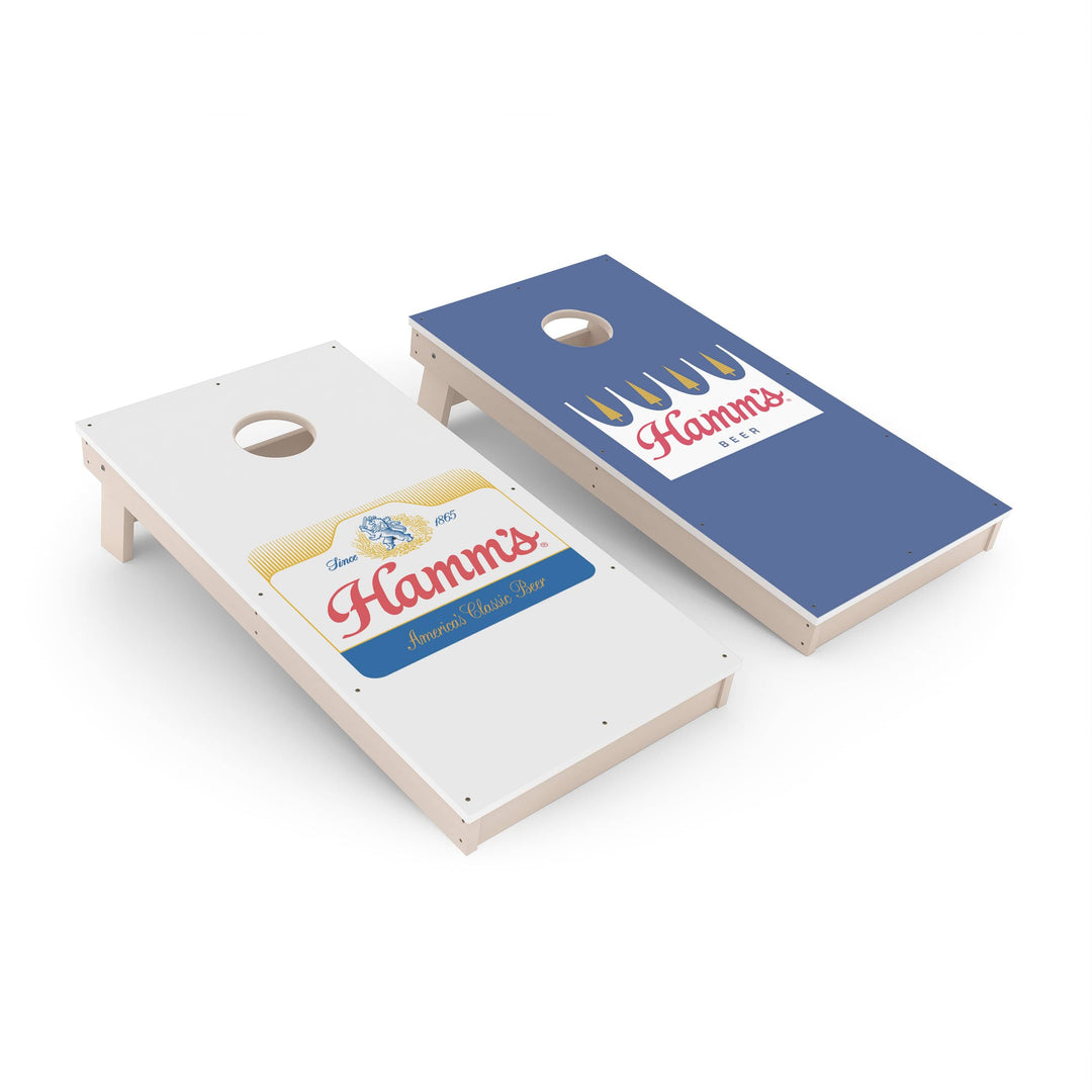 Slick Woody's Cornhole Co. Cornhole Board Hamms Split Beer Brands Cornhole Boards - All Weather
