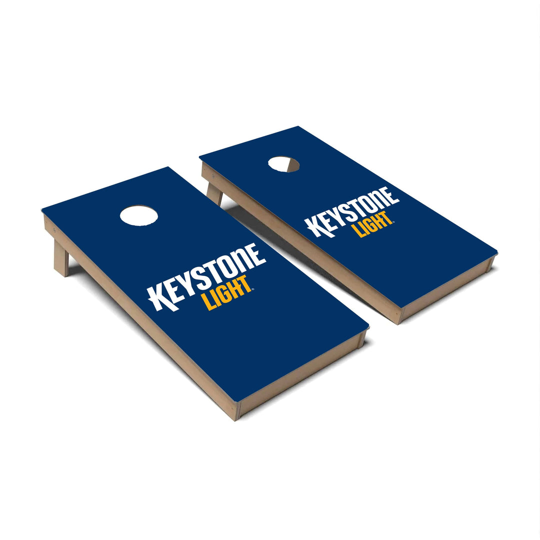 Slick Woody's Cornhole Co. Cornhole Board Keystone Light Blue Beer Brands Cornhole Boards - Backyard