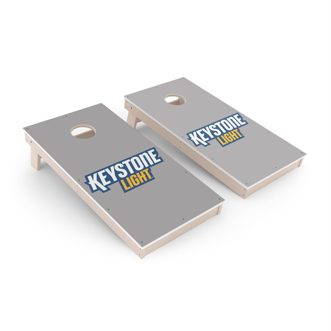 Slick Woody's Cornhole Co. Cornhole Board Keystone Light Grey Beer Brands Cornhole Boards - All Weather