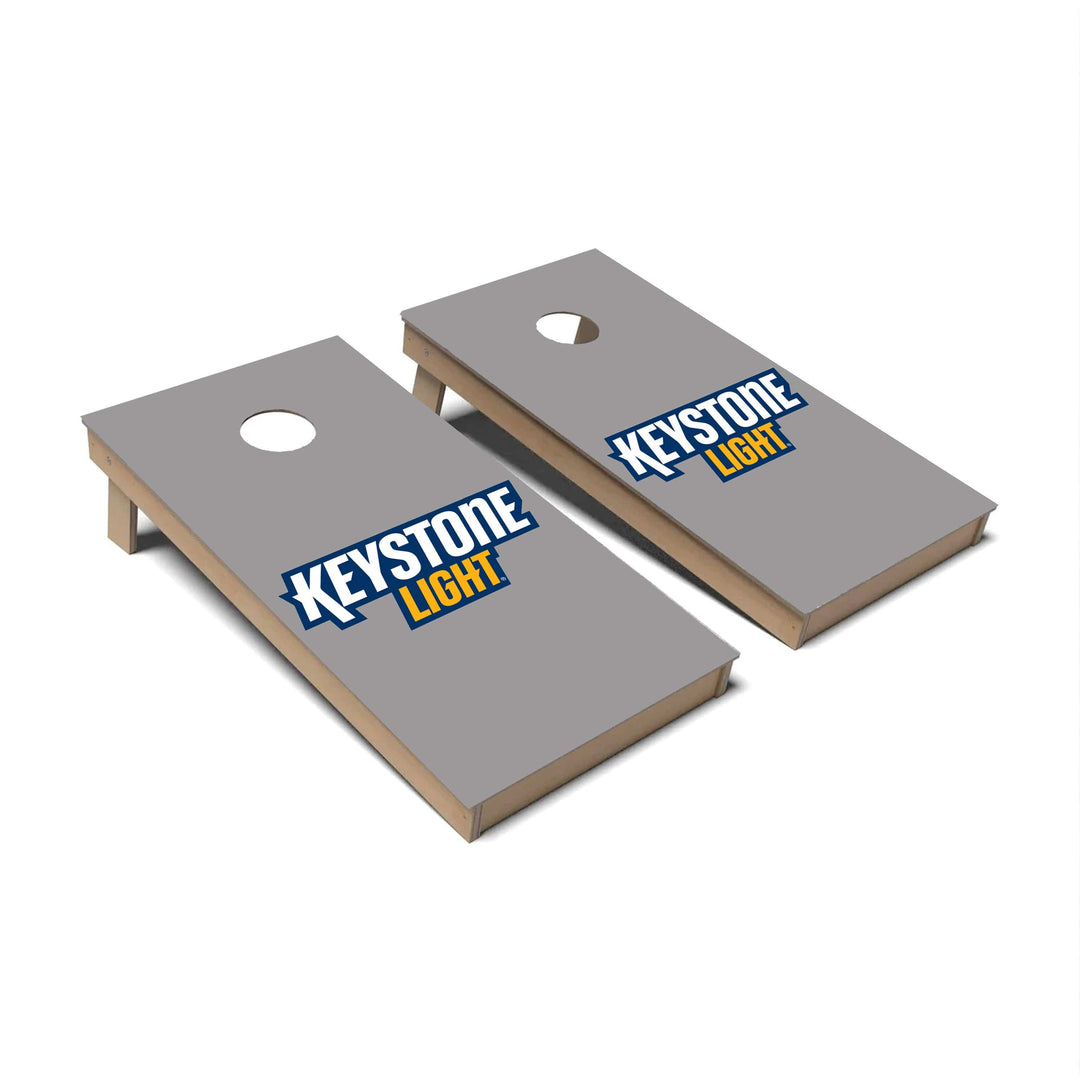 Slick Woody's Cornhole Co. Cornhole Board Keystone Light Grey Beer Brands Cornhole Boards - Backyard