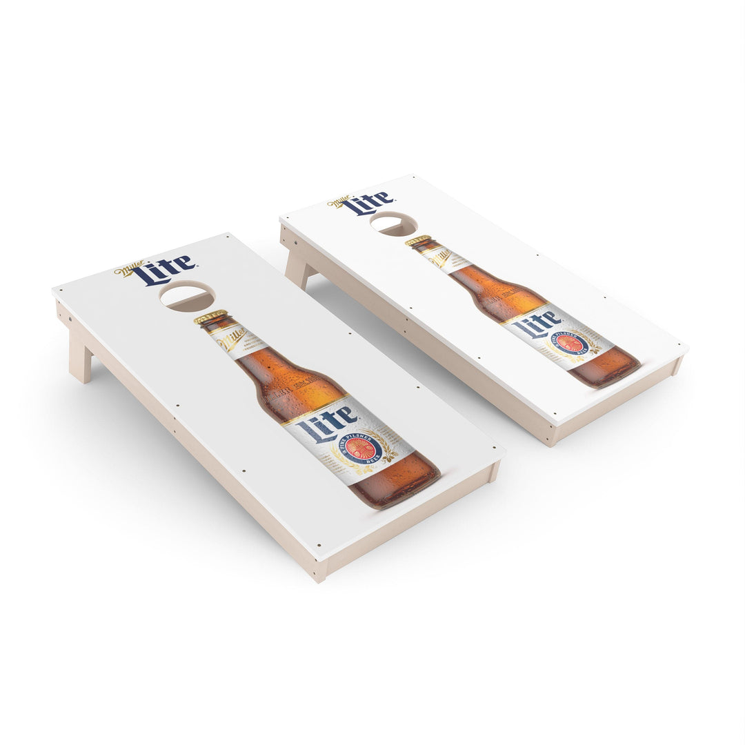 Slick Woody's Cornhole Co. Cornhole Board Miller Lite Bottle Beer Brands Cornhole Boards - All Weather