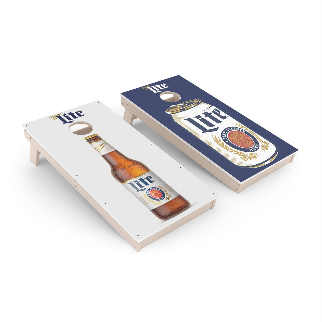 Slick Woody's Cornhole Co. Cornhole Board Miller Lite Split Beer Brands Cornhole Boards - All Weather
