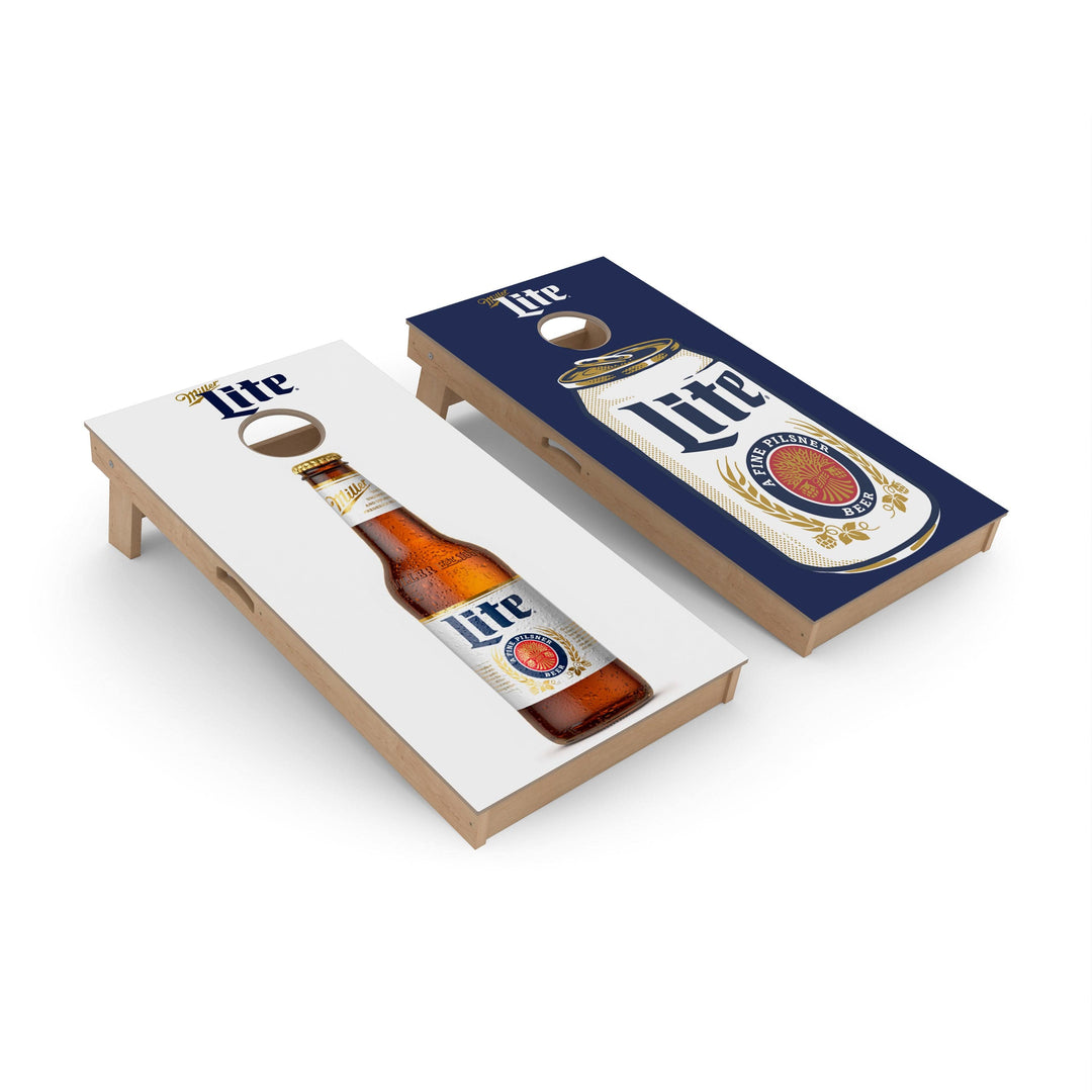 Slick Woody's Cornhole Co. Cornhole Board Miller Lite Split Beer Brands Cornhole Boards - Premium Signature