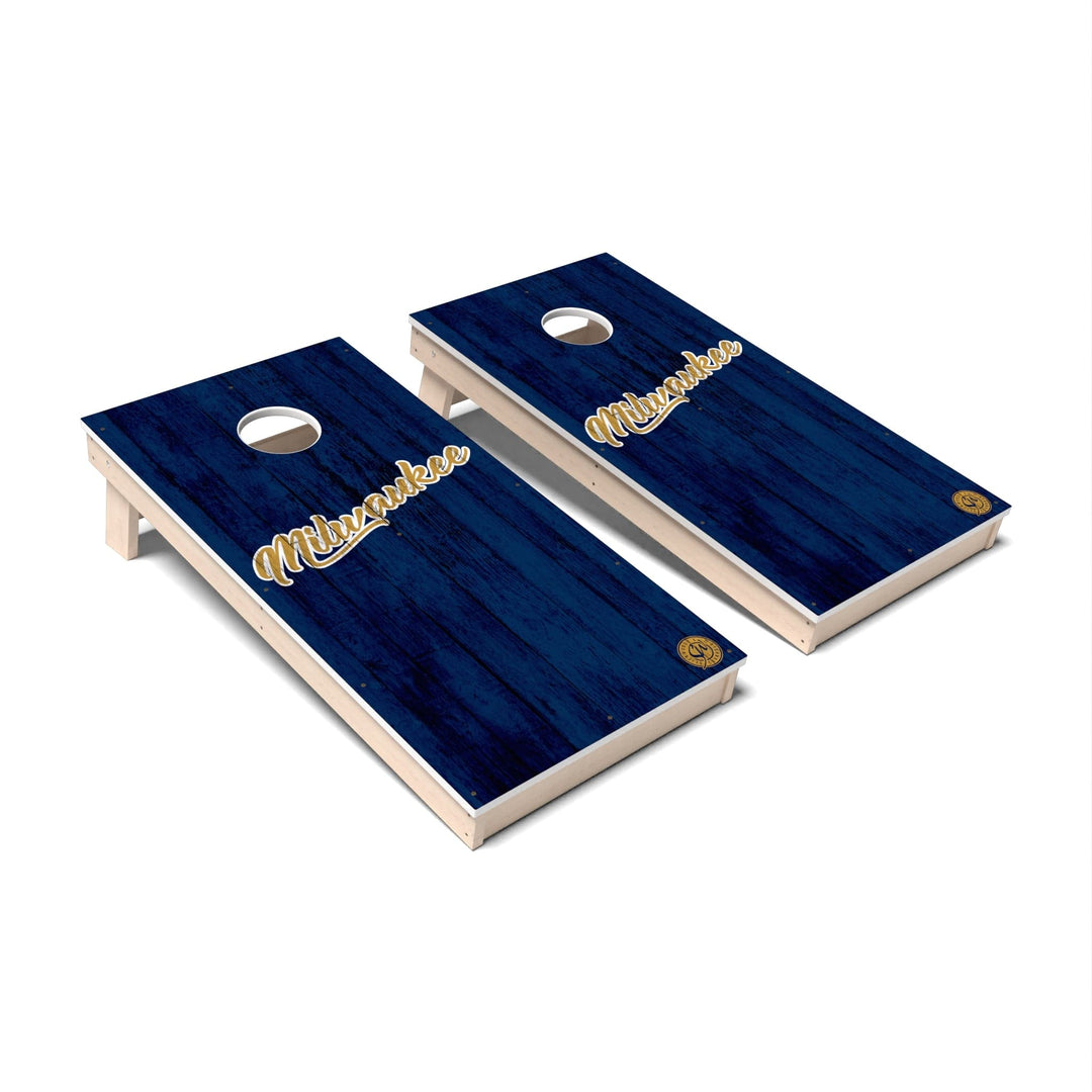Slick Woody's Cornhole Co. Cornhole Board Solid Baseball Milwaukee Cornhole Boards - All Weather