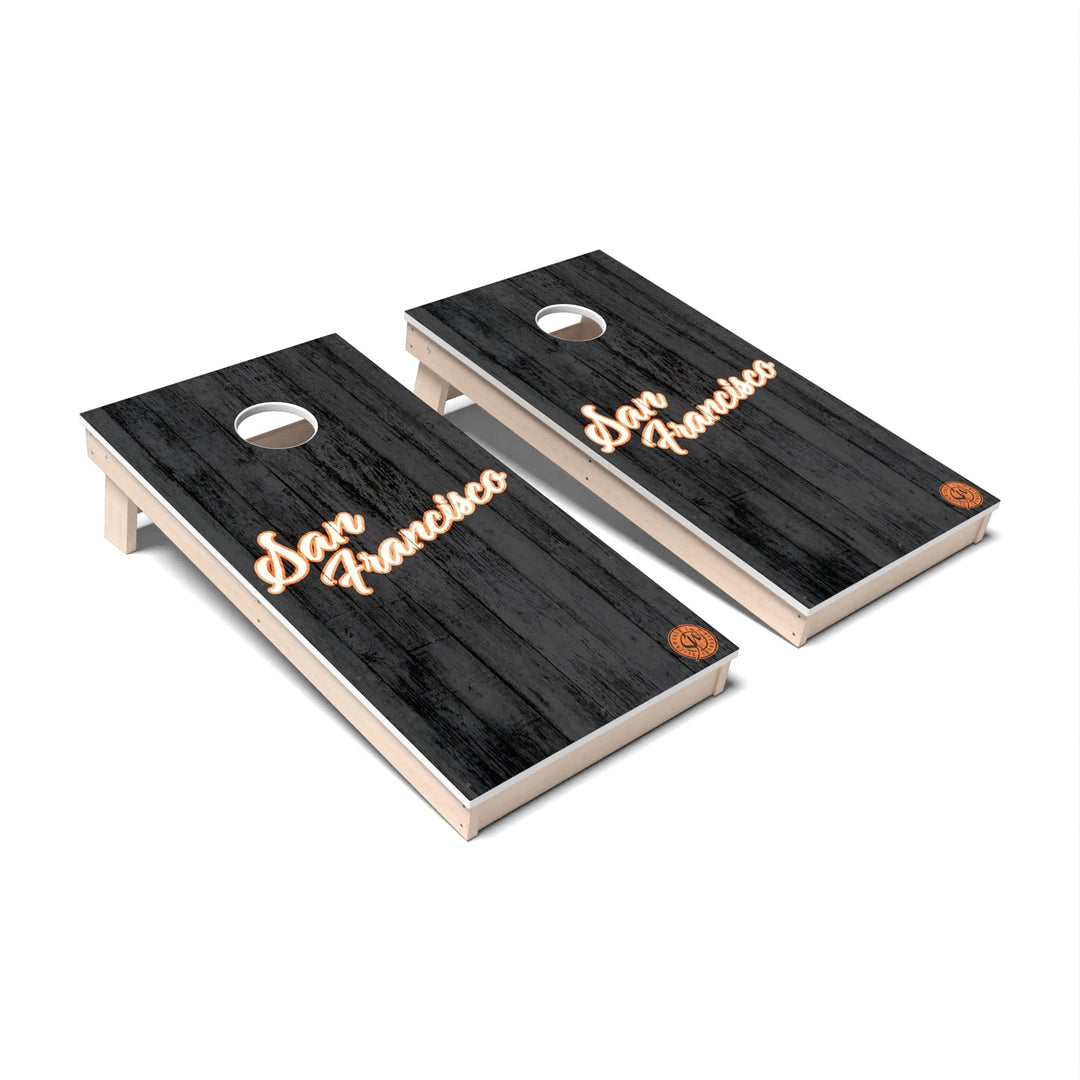 Slick Woody's Cornhole Co. Cornhole Board Solid Baseball San Francisco Cornhole Boards - All Weather