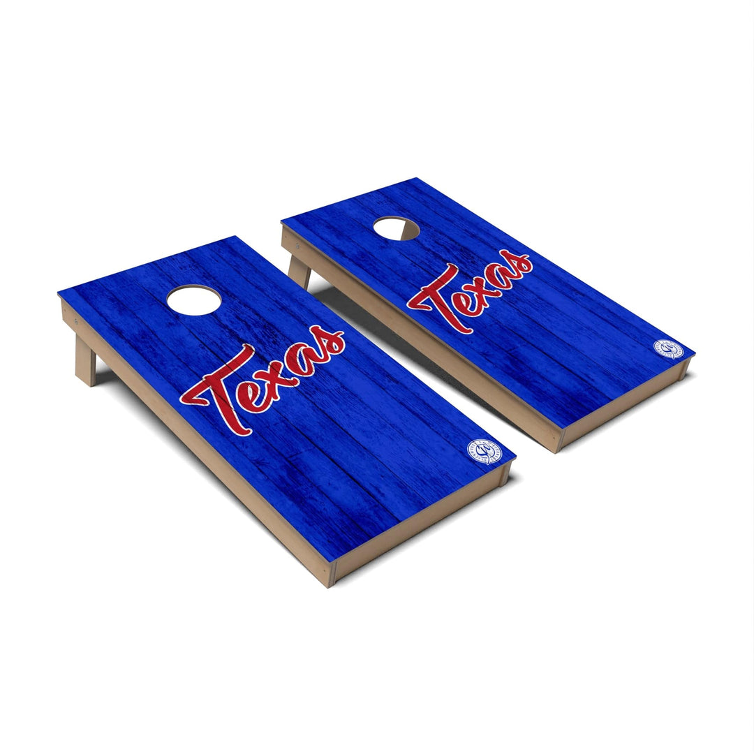 Slick Woody's Cornhole Co. Cornhole Board Solid Baseball Texas Cornhole Boards - Backyard