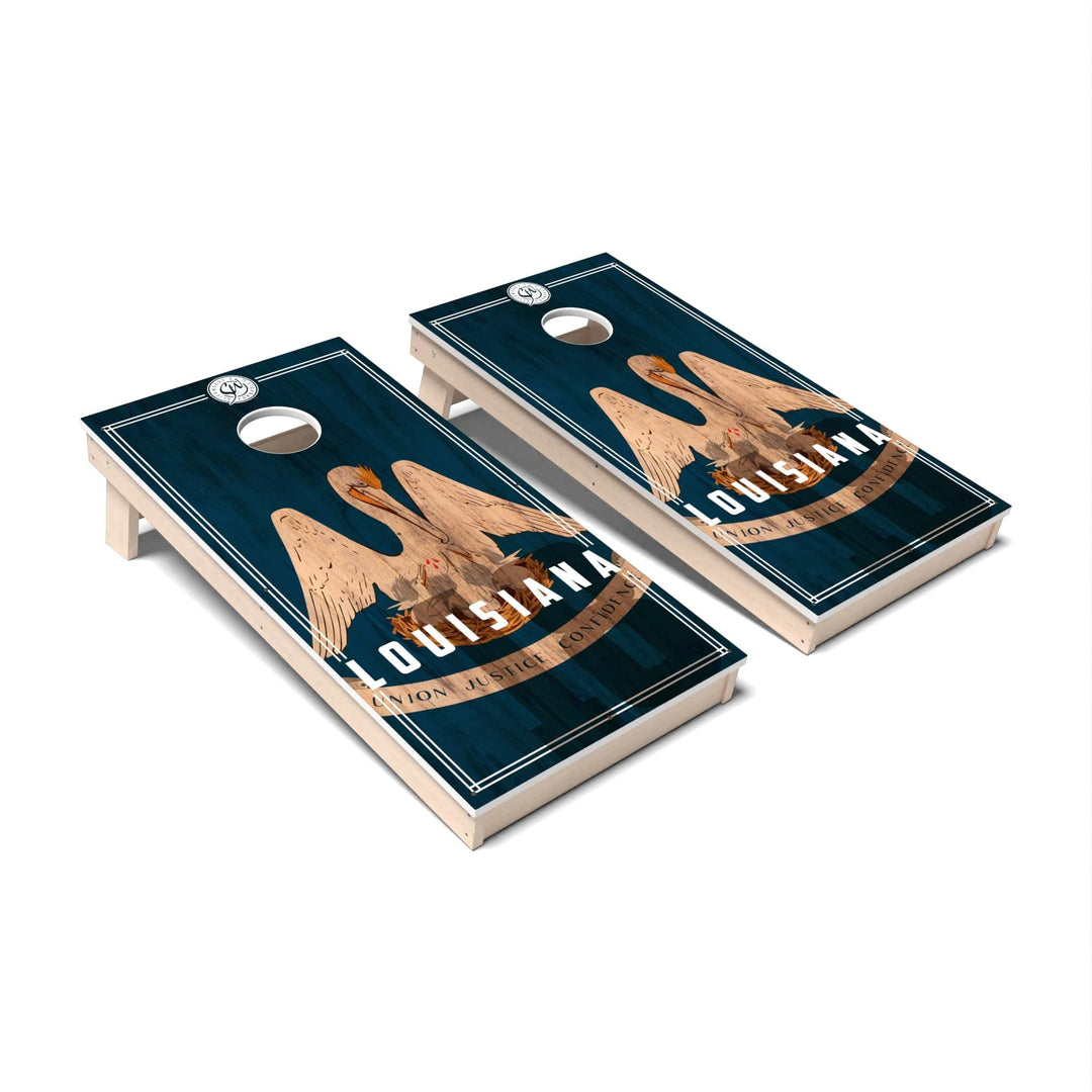 Slick Woody's Cornhole Co. Cornhole Board State Flag 2.0 Louisiana Cornhole Boards - All Weather