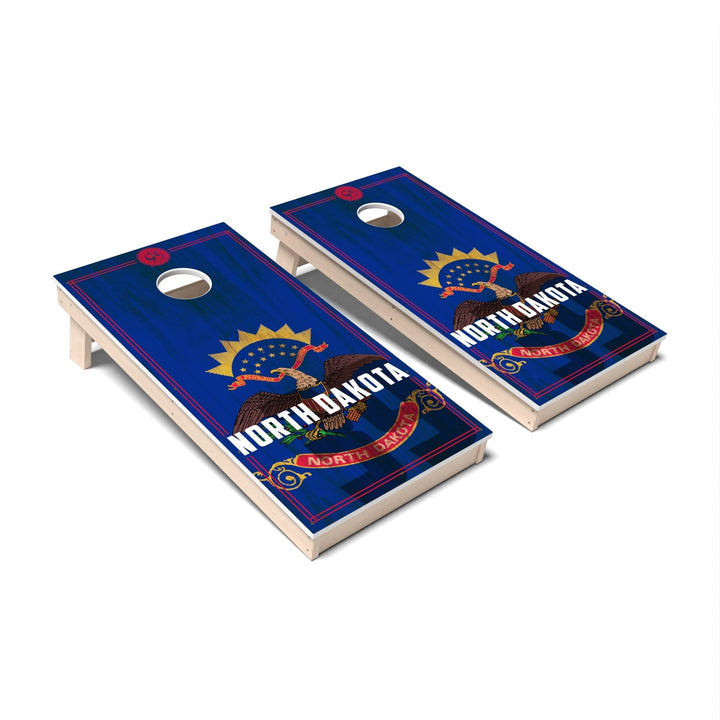 Slick Woody's Cornhole Co. Cornhole Board State Flag 2.0 North Dakota Cornhole Boards - All Weather