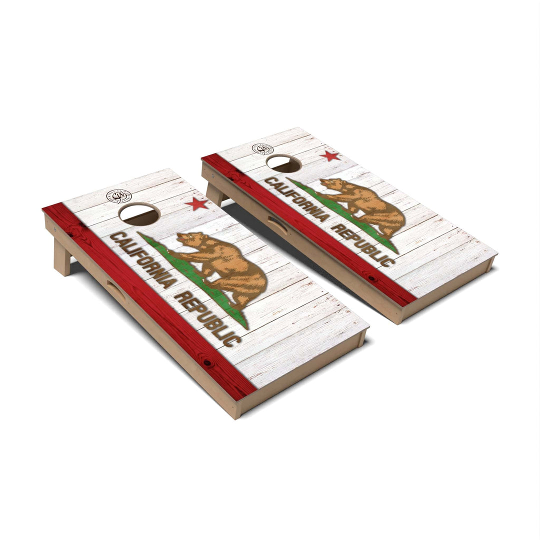 Slick Woody's Cornhole Co. Cornhole Board State Flag Full Color California Cornhole Boards - Professional Signature
