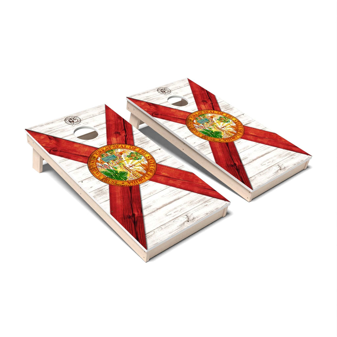 Slick Woody's Cornhole Co. Cornhole Board State Flag Full Color Florida Cornhole Boards - All Weather