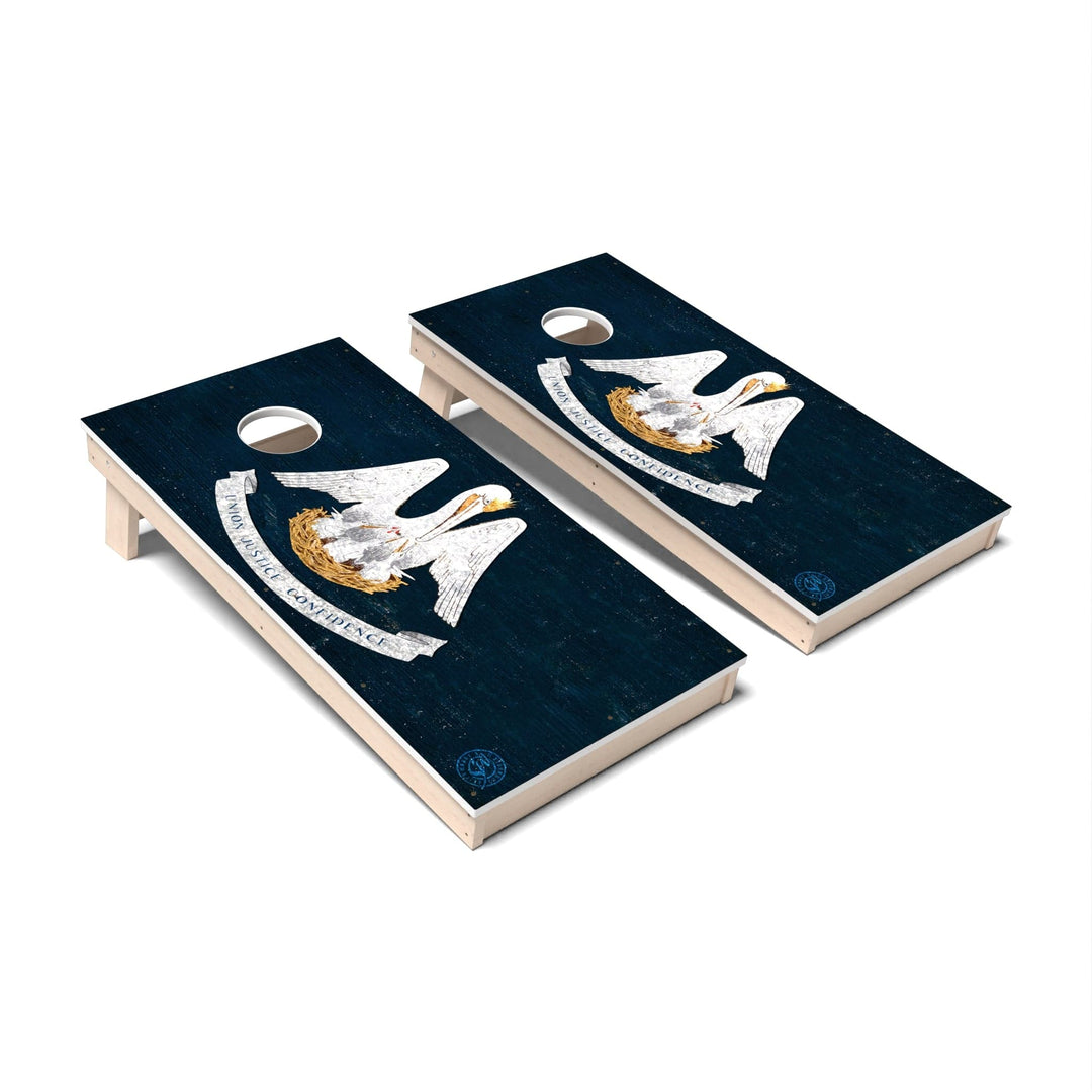 Slick Woody's Cornhole Co. Cornhole Board State Flag Full Color Louisiana Cornhole Boards - All Weather