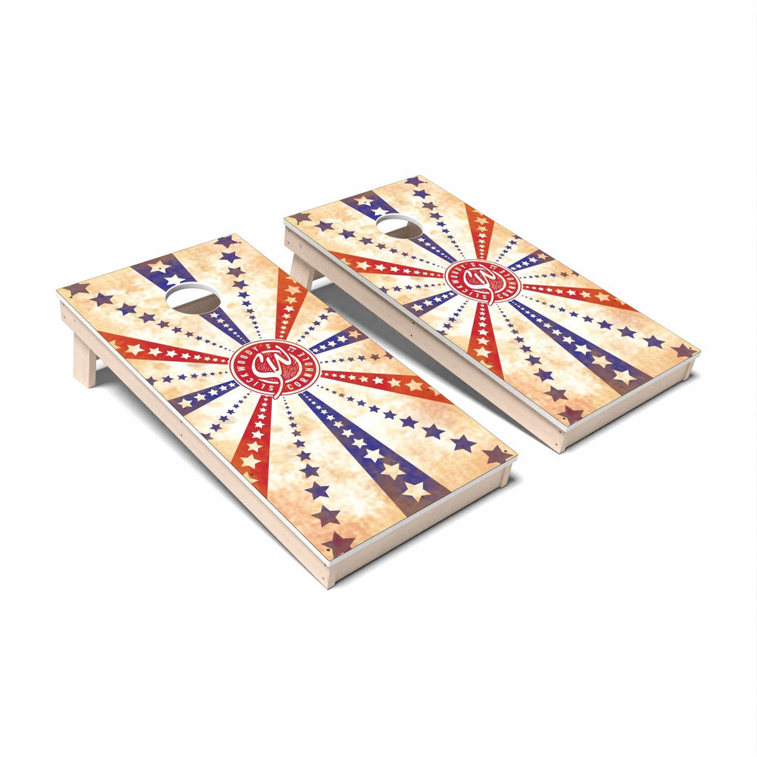 Slick Woody's Cornhole Co. Cornhole Board SW Stars and Stripes Americana Cornhole Boards - All Weather