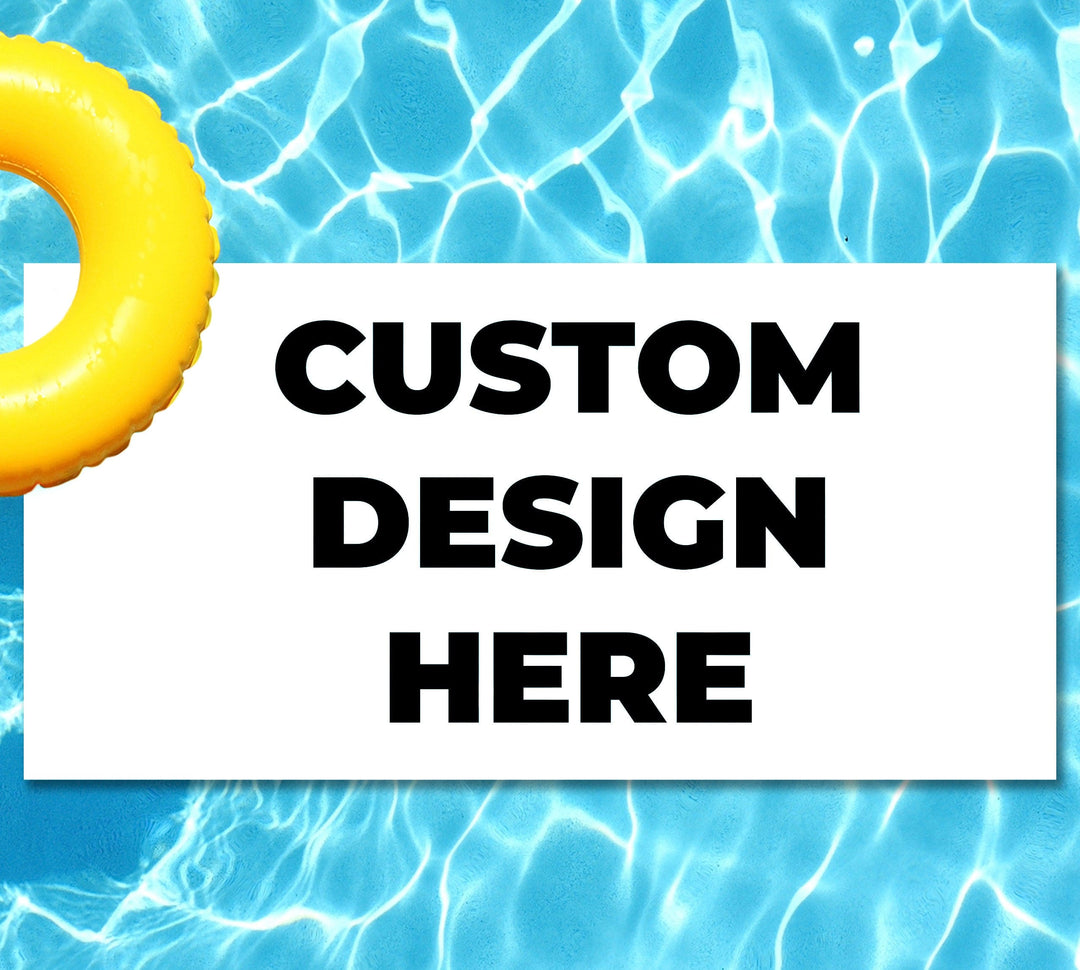 Slick Woody's Cornhole Co. Pool Tattoo Custom Cut Design 5' Full Custom / Corporate Underwater Pool Mat
