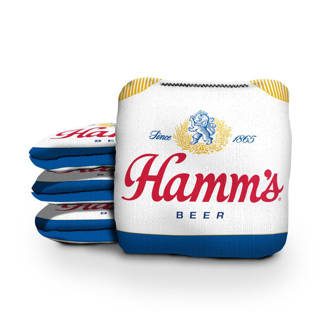 Slick Woody's Cornhole Co. Pro Style Cornhole Bags Hamm's Premium Beer Brand Cornhole Bags