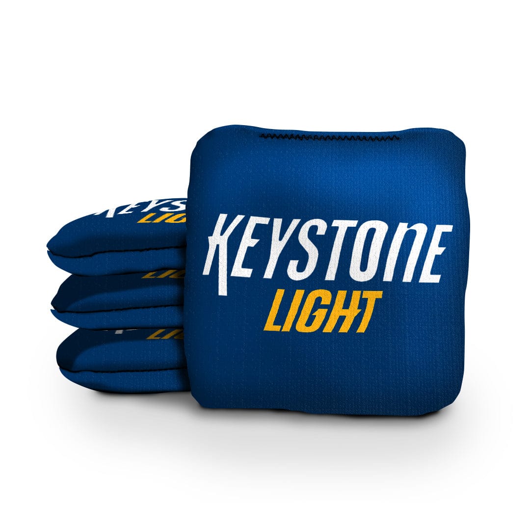 Slick Woody's Cornhole Co. Pro Style Cornhole Bags Keystone Light Blue Beer Brand Cornhole Bags