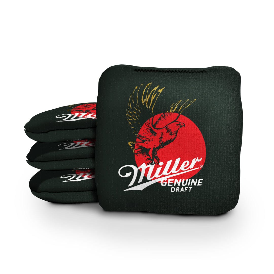 Slick Woody's Cornhole Co. Pro Style Cornhole Bags Miller Genuine Draft Beer Brand Cornhole Bags