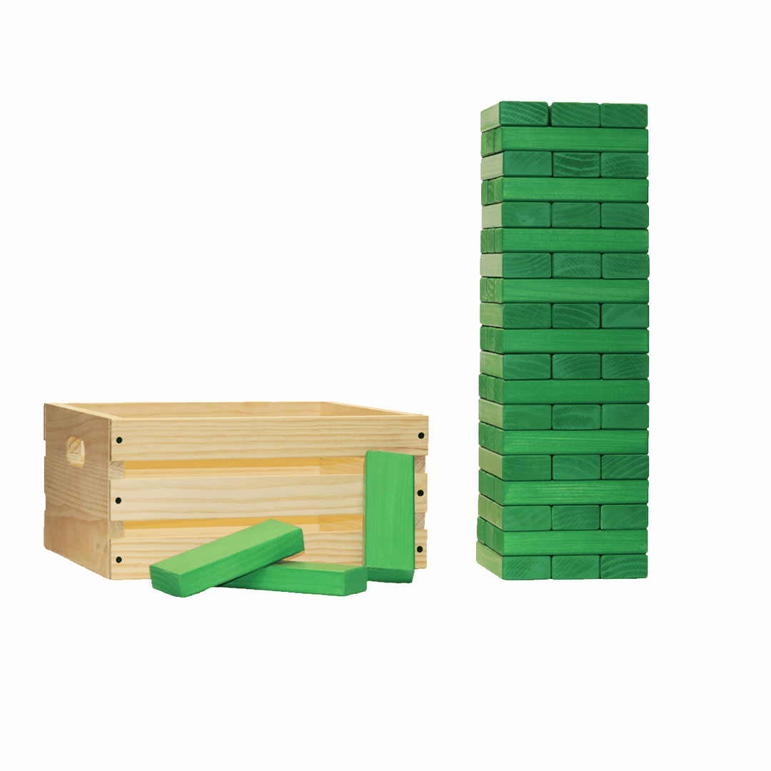 Tailgating Pros Giant Toppling Timbers with Natural Wooden Crate