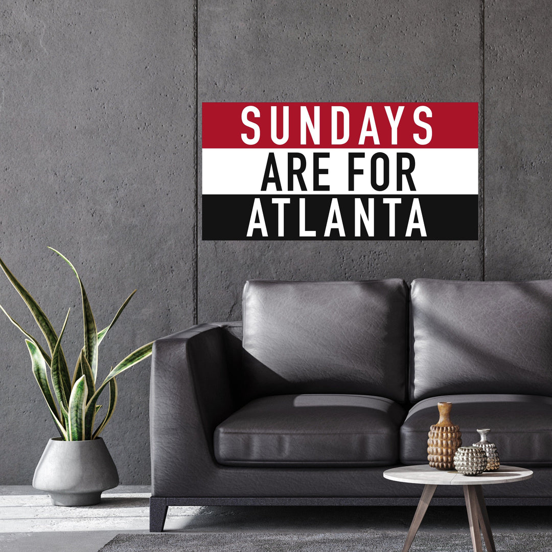 Slick Prints Wall Stickers 4'x2' Sundays Are For Atlanta Wall Sticker