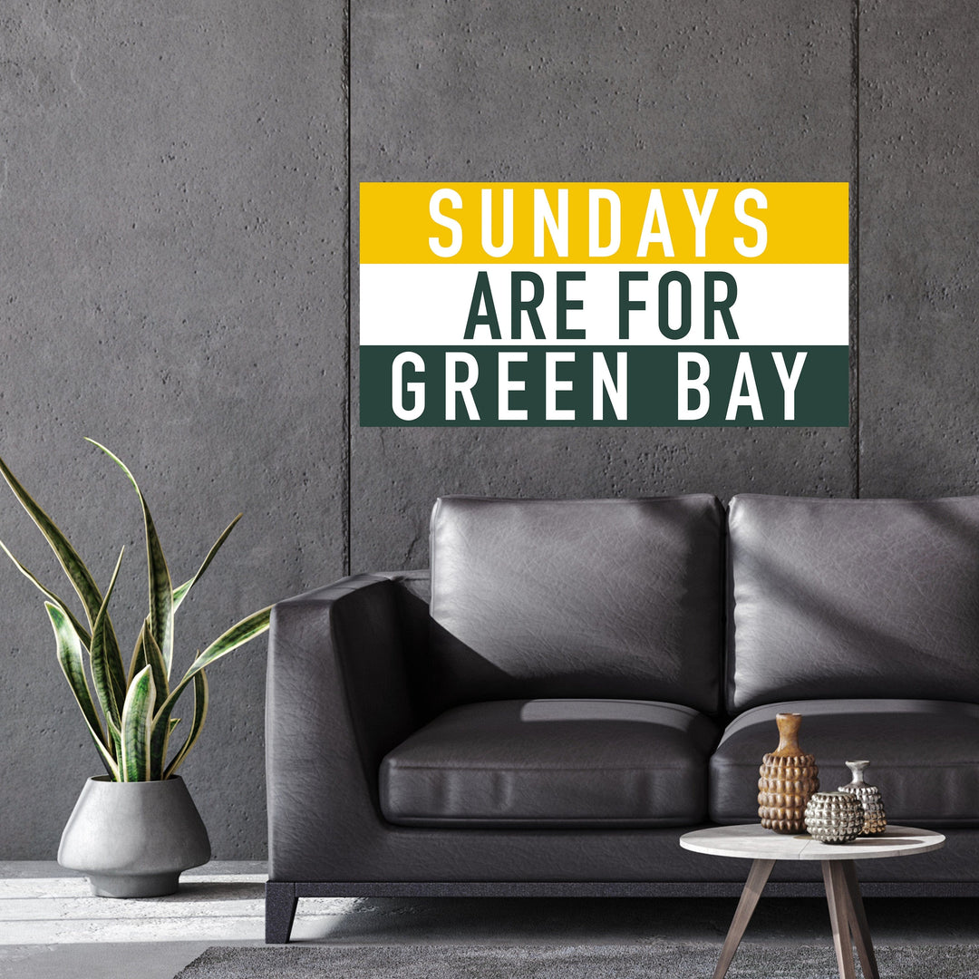 Slick Prints Wall Stickers 4'x2' Sundays Are For Green Bay Wall Sticker