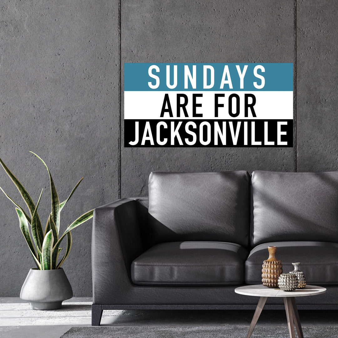 Slick Prints Wall Stickers 4'x2' Sundays Are For Jacksonville Wall Sticker