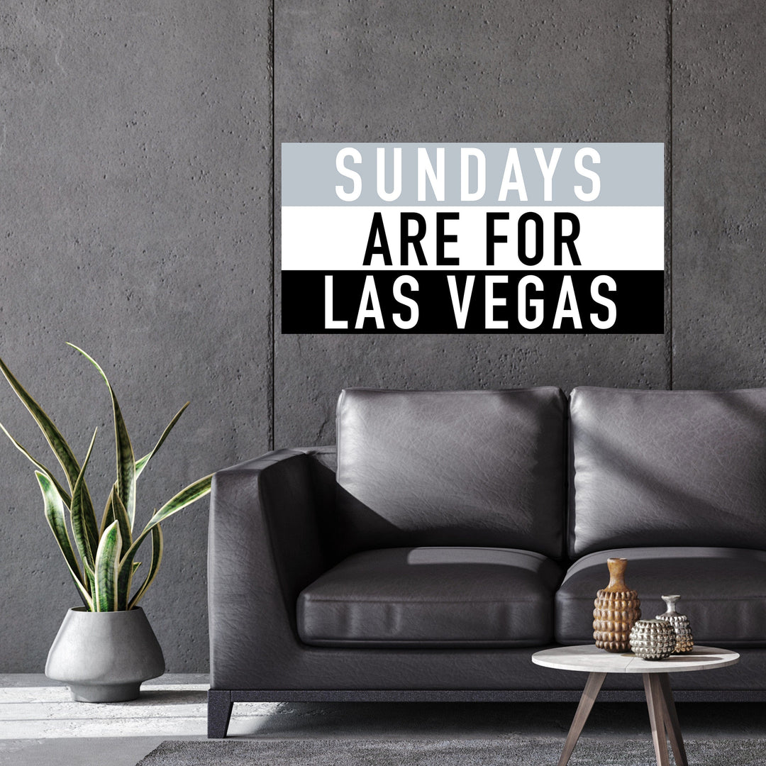 Slick Prints Wall Stickers 4'x2' Sundays Are For Las Vegas Wall Sticker
