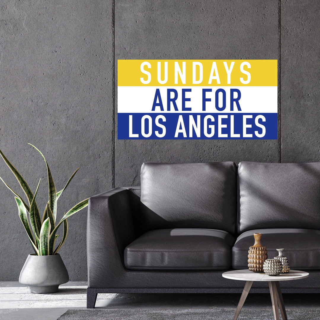 Slick Prints Wall Stickers 4'x2' Sundays Are For Los Angeles II Wall Sticker