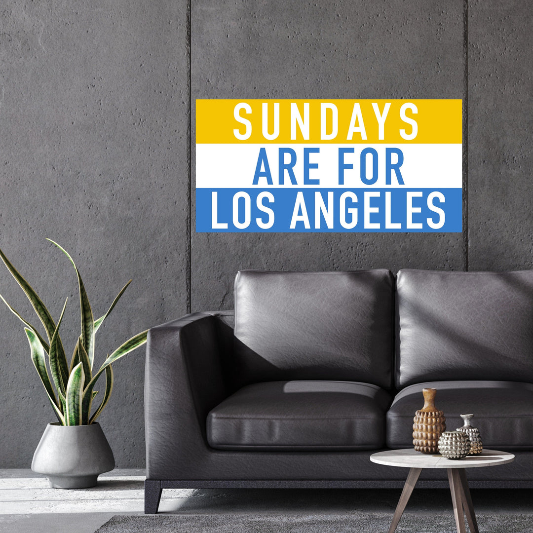 Slick Prints Wall Stickers 4'x2' Sundays Are For Los Angeles Wall Sticker