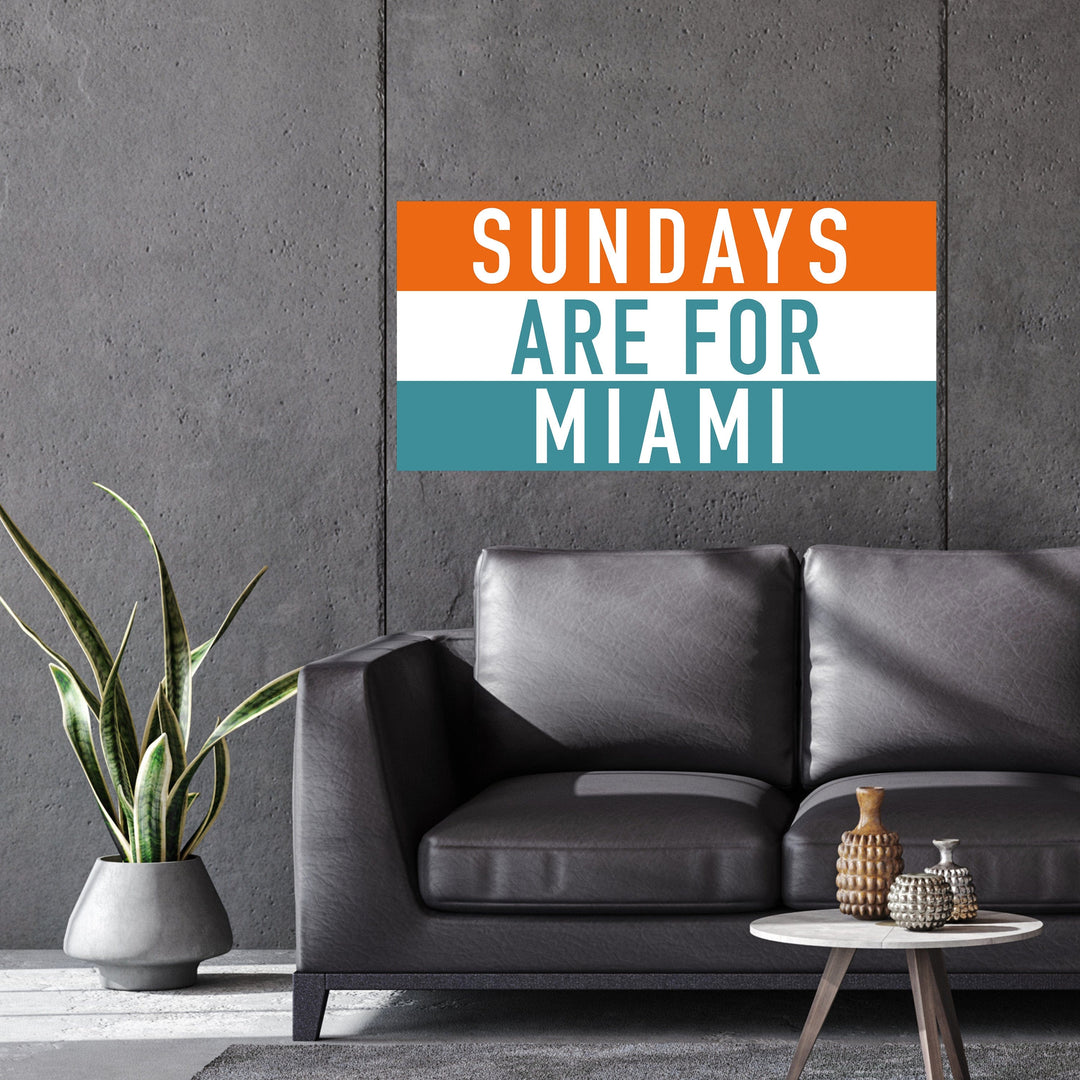 Slick Prints Wall Stickers 4'x2' Sundays Are For Miami Wall Sticker