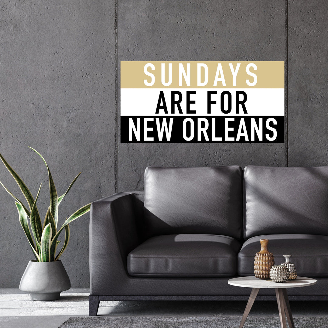 Slick Prints Wall Stickers 4'x2' Sundays Are For New Orleans Wall Sticker