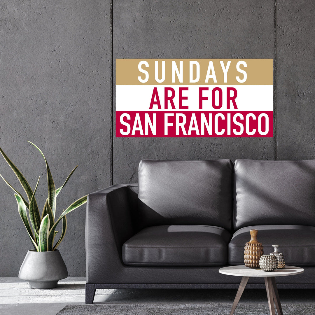 Slick Prints Wall Stickers 4'x2' Sundays Are For San Francisco Wall Sticker