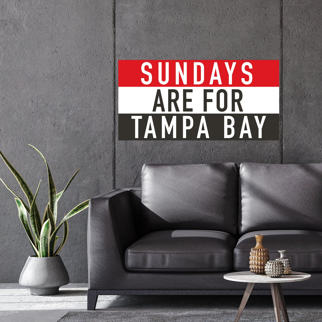 Slick Prints Wall Stickers 4'x2' Sundays Are For Tampa Bay Wall Sticker
