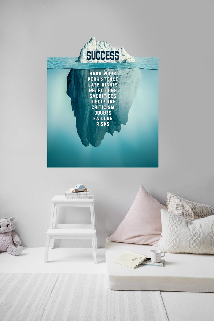 Slick Prints Wall Stickers Iceberg of Success Wall Sticker
