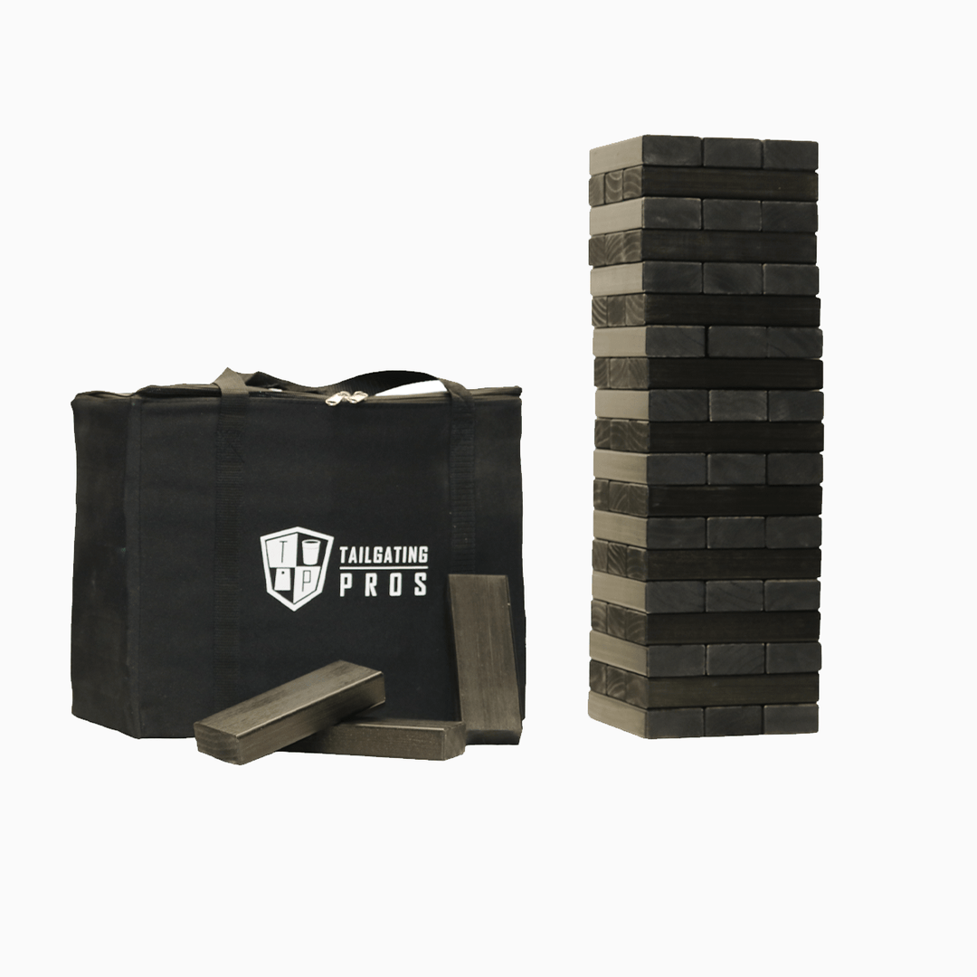 Slick Woody's Black / Black Tailgating Pros Giant Toppling Timbers with Carrying Case