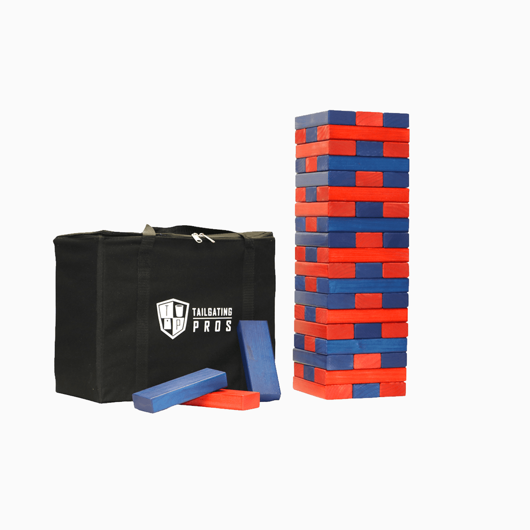 Slick Woody's Black / Navy Tailgating Pros Giant Toppling Timbers with Carrying Case