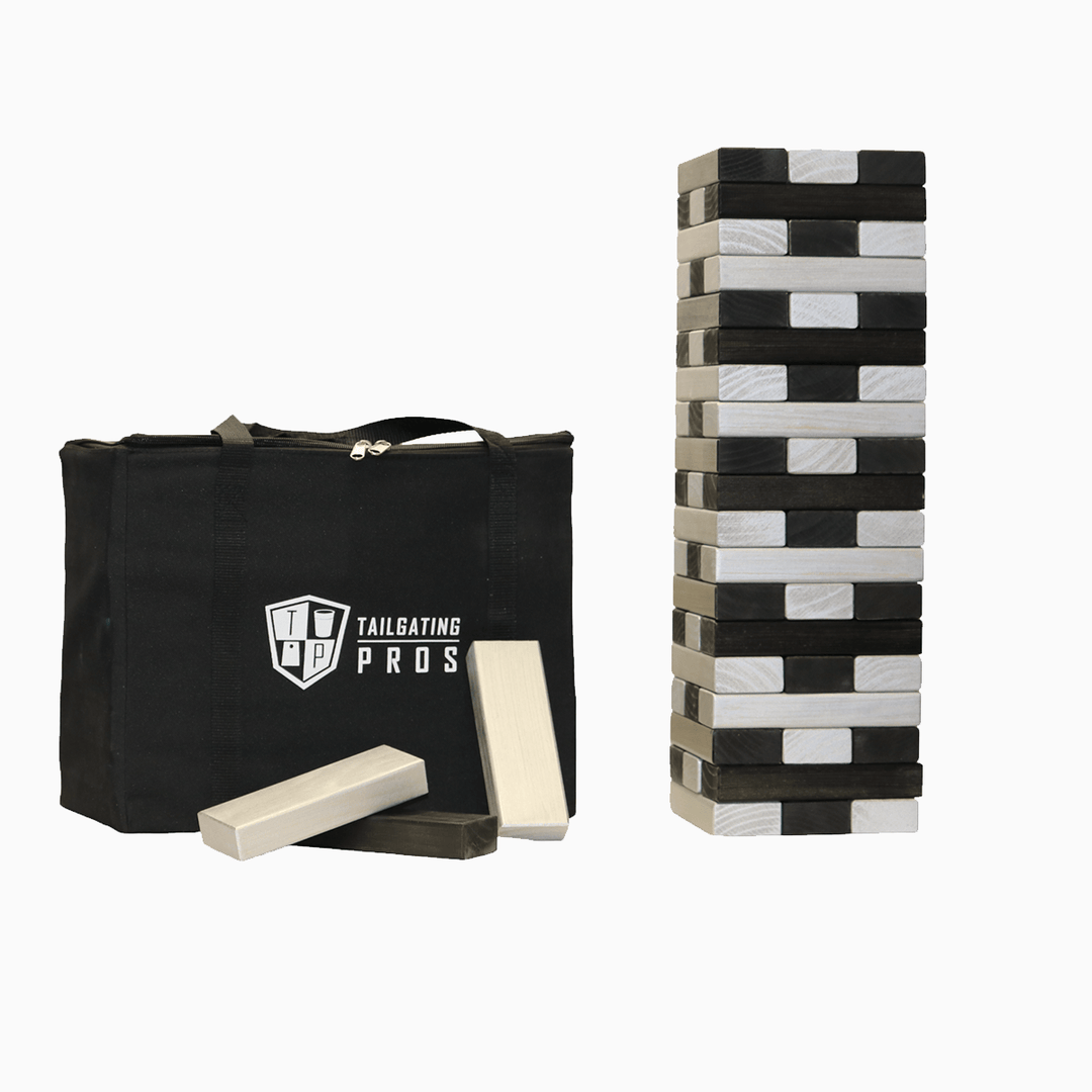 Slick Woody's Black / Silver Tailgating Pros Giant Toppling Timbers with Carrying Case