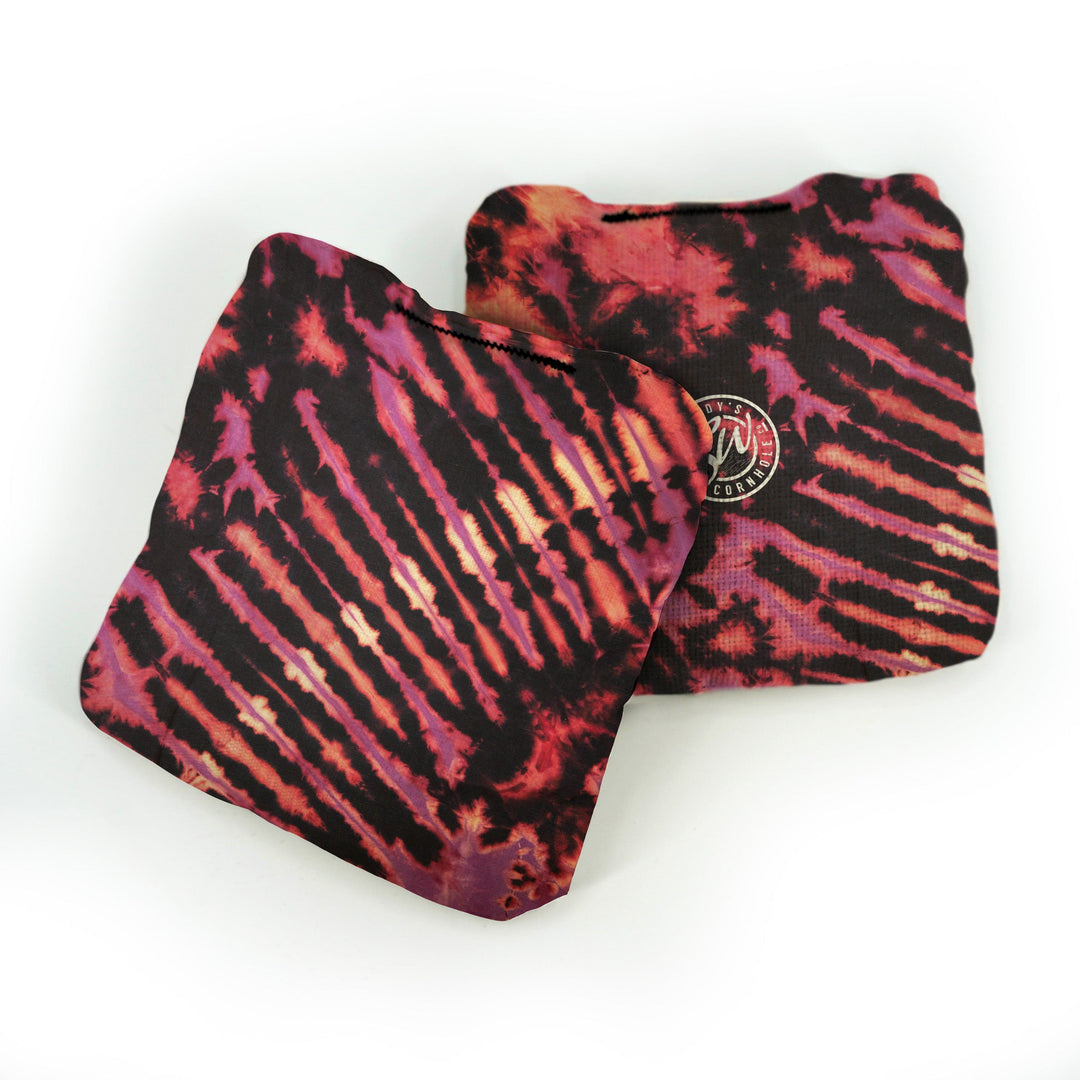 Slick Woody’s Cornhole Bags Black & Pink Tie Dye Pro Bags