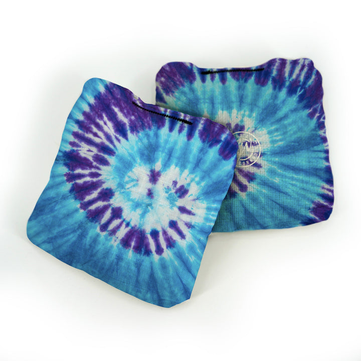Slick Woody’s Cornhole Bags Blue & Purple Spiral Tie Dye Pro Bags