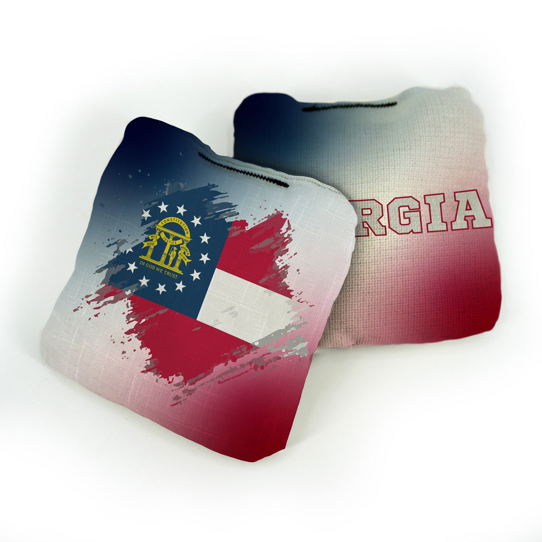 Slick Woody’s Cornhole Bags Georgia State Flag Pro Cornhole Bags