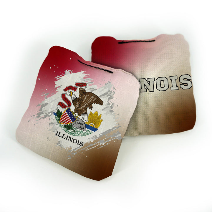 Slick Woody’s Cornhole Bags Illinois State Flag Pro Cornhole Bags