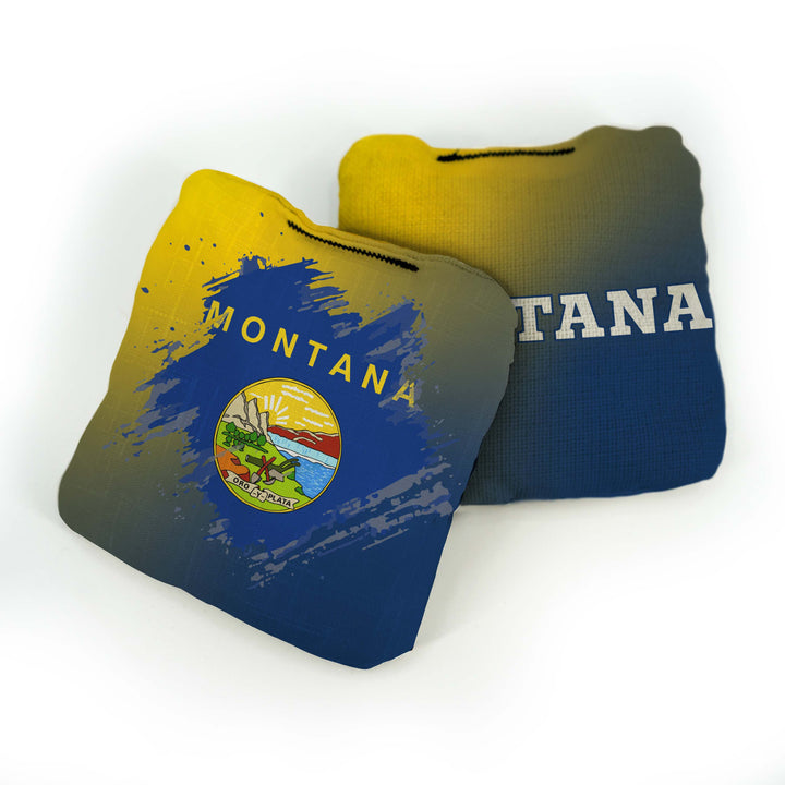 Slick Woody’s Cornhole Bags Montana State Flag Pro Cornhole Bags